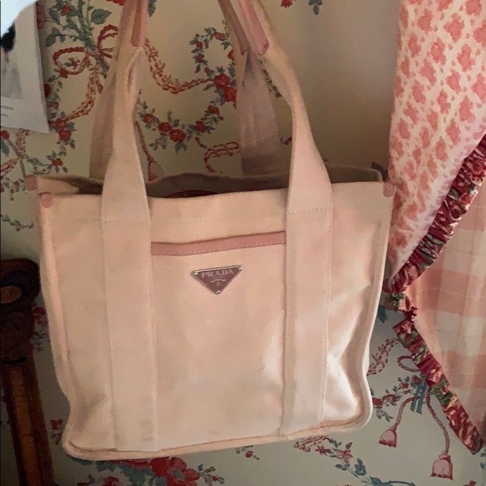 Light pink Prada Canvas Tote